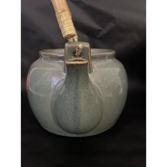 Arita Yaki Sage Black Bamboo Japanese Tea Pot & 4 Cups Original Box - Picture 12 of 15